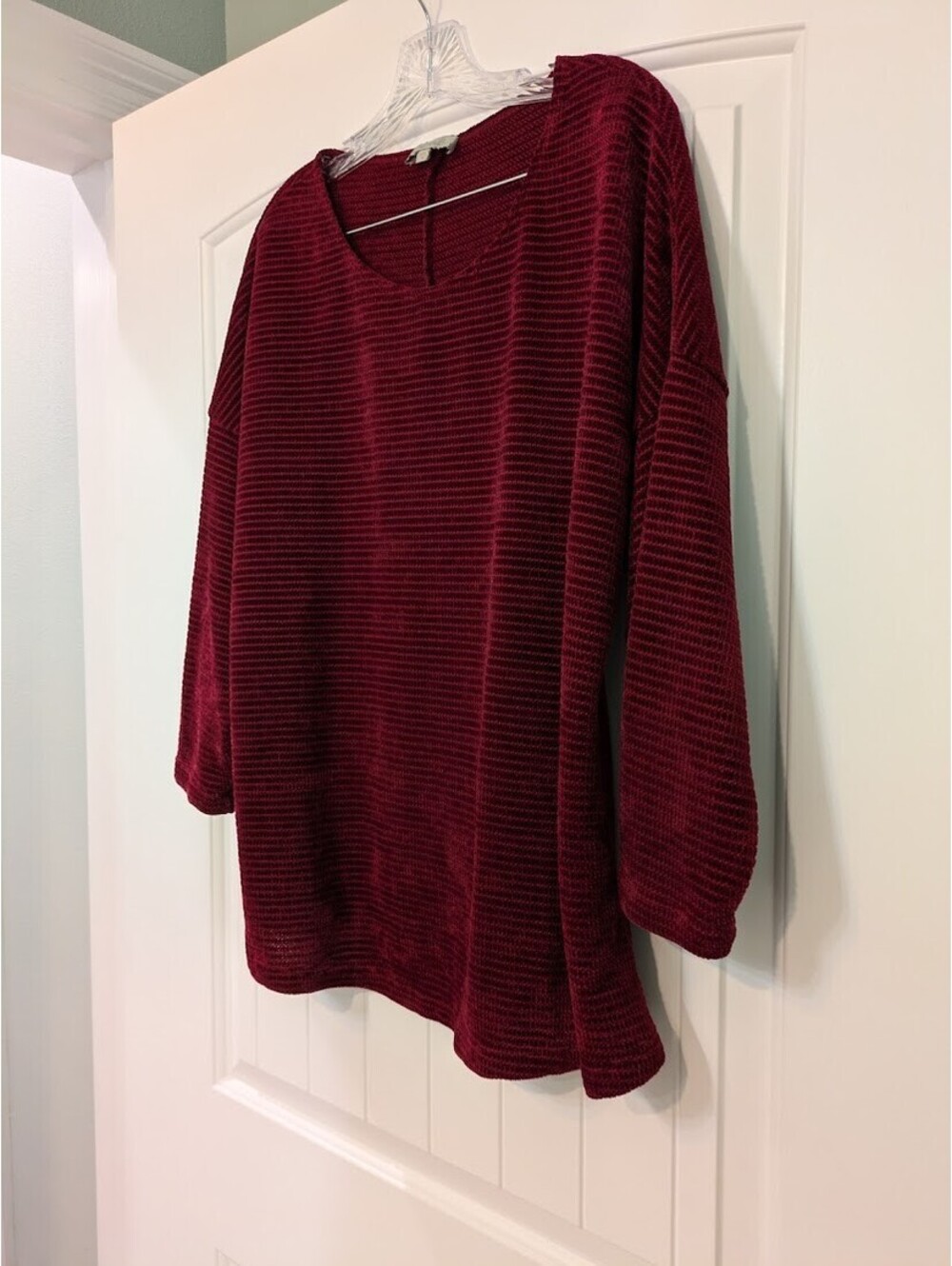 ❤️ Chenault Textured Sweater Rich Red 1X | GUC | cozy statement knit - Picture 2 of 5